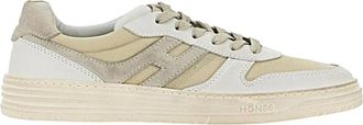 Hogan H630 Allacciato Pelle Sporcata - Heren - Sneakers - Veelkleurig - 39 EU - Leer - Schoenen