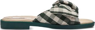 Miista gingham bow sandals - women - Fabric/Foam/Rubber - 39 - Green