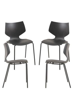 Regalos Miguel Packs Sillas Comedor - Pack 4 Sillas Plecy - Negro