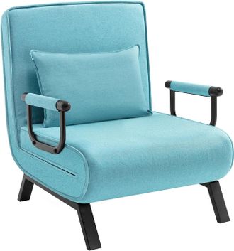 Woltu Woltu Sill&oacute;n Reclinable Convertible 3 En 1 Con Reclinaci&oacute;n Manual De 5 Posiciones, Azul