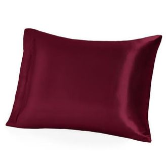 Bare Home 19 Momme 100% Mulberry Silk Pillowcase in Burgundy at Nordstrom, Size Standard