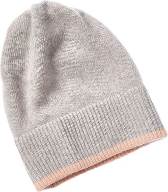 Portolano Contrast Color Cashmere Beanie