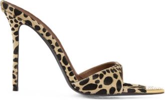 Giuseppe Zanotti Leopard Print Slip On Heels