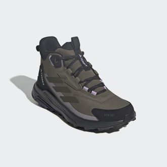 ADIDAS TERREX Wanderschuh ADIDAS TERREX TERREX ANYLANDER MID RAIN.RDY, Damen, Gr. 40,5, schwarz (olive strata, night cargo, core schwarz), Textil, Schuhe Wanderschu
