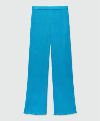 Msgm Turquoise Polyester Casual Womens Pants