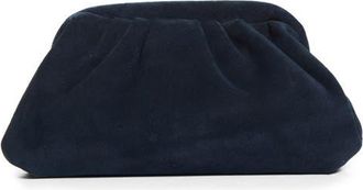 Reiss Mia Suede Frame Clutch in Teal at Nordstrom