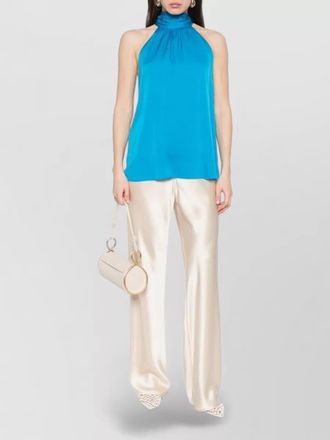 Nouvelle/Silk95Five silk gathered sleeveless halterneck top