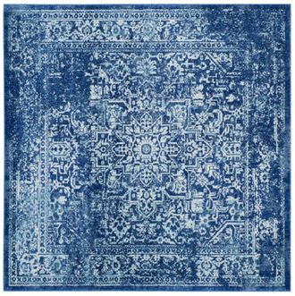 Safavieh Alfombra azul marino/marfil 160 x 160 cm
