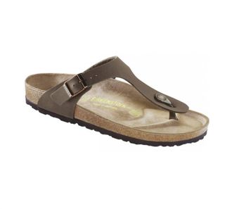 Birkenstock Womens Gizeh Birkibuc Thong Sandals In Mocha