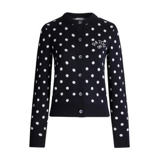 Patou Cardigans, female, Blue, Size: S Polka Dot Cardigan