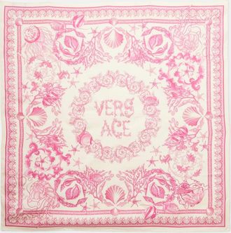 Versace Sciarpa Underwater Barocco in raso di seta