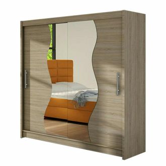 Mirjan24 Mobilier1 - Armario Closico 126, Roble Sonoma, 215x180x58cm, Puertas De Armario: Correderas, N&uacute;mero De Estantes: 0