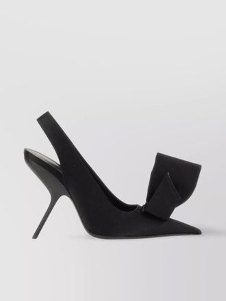 Ferragamo silk asymmetric bow sandals