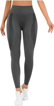 Generic Ladies Gym Leggings Buttery Soft Stylish Non-See-Through High Waisted Yoga Pants for Women Tummy Control Stretch Fit Training Seamless Leggings Runnin