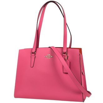 Coach Pink Leather Tote Bag (Pre-Owned)