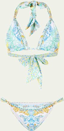 Camilla Dial Up The Tiles Soft-Tie Two-Piece Swimsuit
