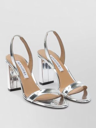 Aquazzura so nude block heel 85mm sandals