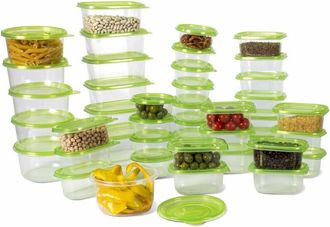 Trade Shop Trade Shop - Set 27 Pz Contenitori Alimenti Cibo In Plastica Con Coperchio Contenitore Frigo