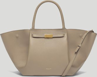 DeMellier The Midi New York in Light Taupe Small Grain Leather Shoulder bag