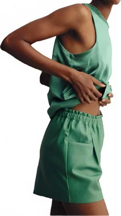 Mélissa Nepton Womens Vegan Leather Shorts In Exotic Green