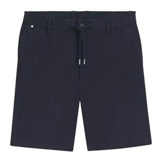 HUGO BOSS Heren, Korte broeken, Blauw, Maat: W33 Linnen