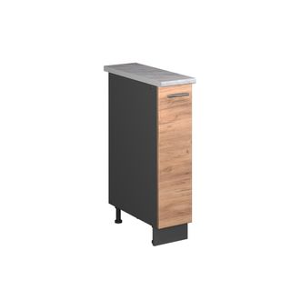 Vicco Mueble De Botica Fame-line, Roble Dorado/antracita, 20 Cm, Et M&aacute;rmol, Vicco