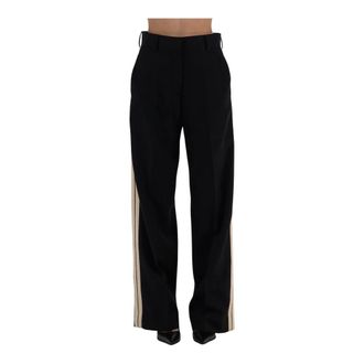 Palm Angels Dames, Broeken, Zwart, Maat: S Wol