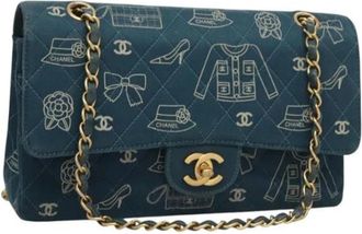 Chanel Pre-owned Canvas chanel-bags - Dames - Vintage Handtas - Blauw - ONE Size - Vintage