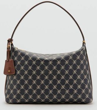 Mango Borsa spalla piccola logo navy - Donna - Taglia unica - MANGO
