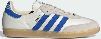 adidas Originals Samba OG - Sneakers bianche e blu con suola in gomma-Bianco