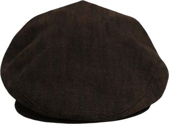Dolce & Gabbana Newsboy Cap - unisex - Hoeden - Bruin - ONE Size - Katoen - Accessoires