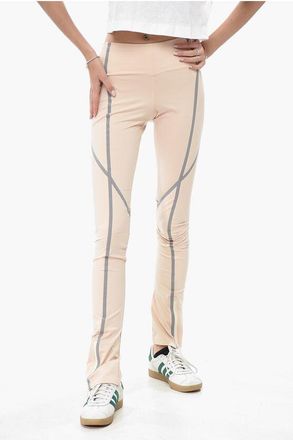 Off-white ATHLEISURE Leggings REFLECTIVE with Ankle Zip size 40