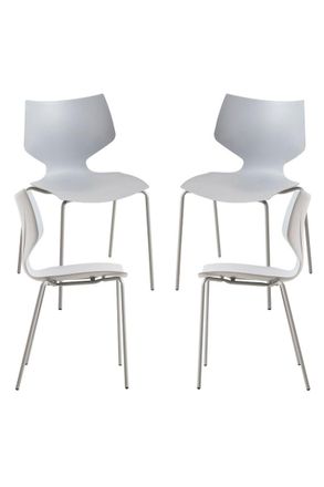 Regalos Miguel Regalos Miguel - Packs Sillas Comedor - Pack 4 Sillas Plecy - Gris Claro