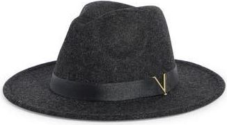 Vince Camuto Logo Hardware Panama Hat in Black at Nordstrom Rack
