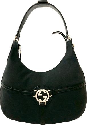 Gucci Tweedehands Canvas Remmen Hobo