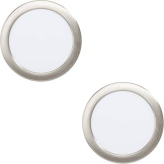 Loops 2 PACK Elegant Round Satin Nickel Ceiling Spotlight for Home D&eacute;cor in Metallics