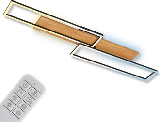 Briloner Plafone led Plafone in legno Soggiorno Dimmerabile Telecomando Retroilluminazione