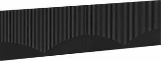 vidaXL Cabecero Montada En La Pared Hoorn Negro Madera De Ingenier&iacute;a Vidaxl