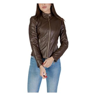 Guess Claudine Biker - female - Guess - Light Jackets - Brown - XS - Jackets