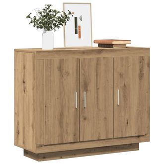 Berkfield Home Sideboard Artisan Oak 92x35x75 cm Engineered Wood in Brown | Size: 92 x 35 x 75 cm