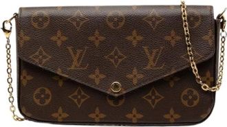Louis Vuitton Pre-owned Pochette Felicie - Dames - Vintage Schoudertas - Bruin - ONE Size - Vintage