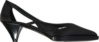 Prada Gestreepte puntige hakken voor formele gelegenheden - Dames - Pumps - Zwart - 35 EU - Schoenen