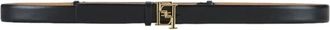 Elisabetta Franchi Leren Riem met Gesp - Dames - Riemen - Zwart - L - Leer - Accessoires