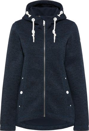 Dreimaster Dreimaster Gebreide fleece jas Dames marine gem