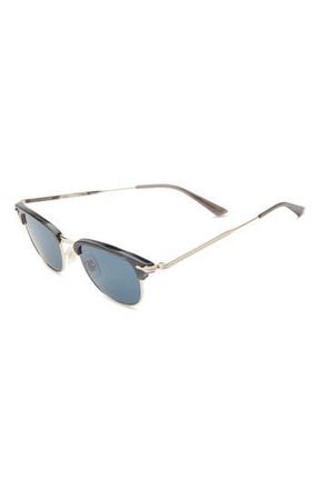 Montblanc 48mm Square Sunglasses in Grey Gold Blue at Nordstrom Rack