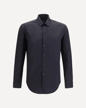 Giorgio Armani Shirt slim fit in stretch cotton poplin Male 40