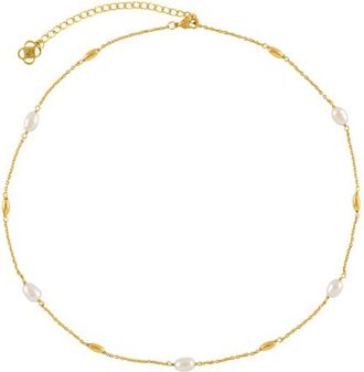 Ottoman Hands Lyra Pearl Beaded Necklace in Gold at Nordstrom