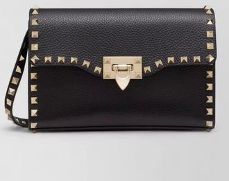 Valentino Garavani textured crossbody bag studded strap hardware