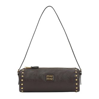 Miu Miu Tassen, Dames, Bruin, ONE Size, Leer, Nappa leren etui