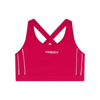 Freddy Top medio supporto in jersey tecnico con spalline incrociate